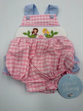 Classic whimsy mermaid smocked bubble 3m NEW